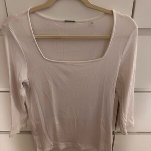 Women's Tahari White Square Neck Top